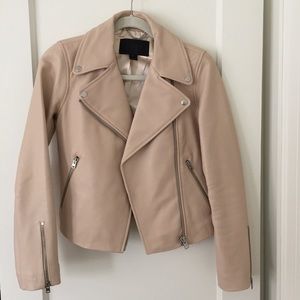 J.Crew Collection Moto Leather Jacket - Tan